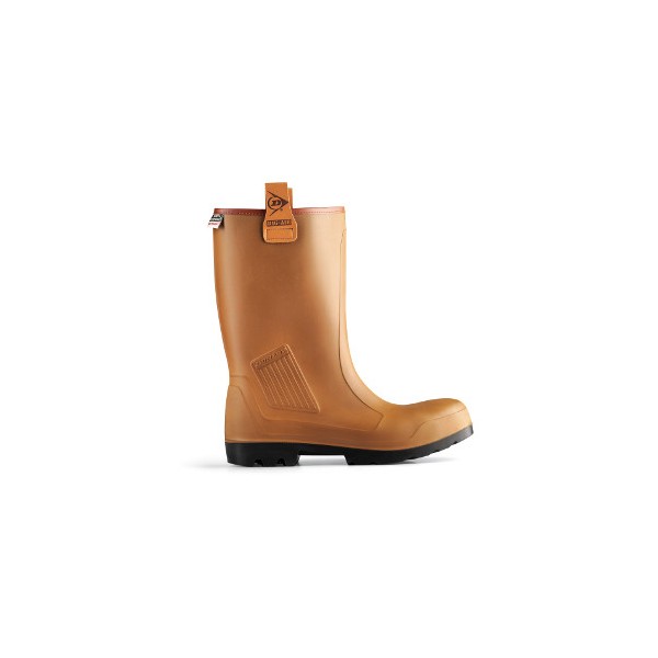 BOTTES DE SECURITE FOURREES RIG-AIR MARRON EN345 T-47 - DUNLOP