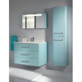 Decotec Armoire Toilette Avec Miroir Et Eclairage 100cm Anthracite Viva