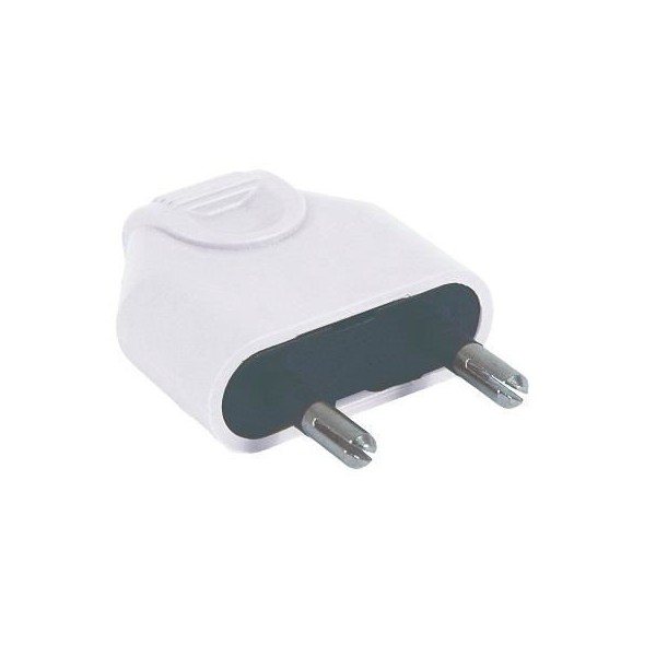 FICHE MALE 6A 2P BLANC